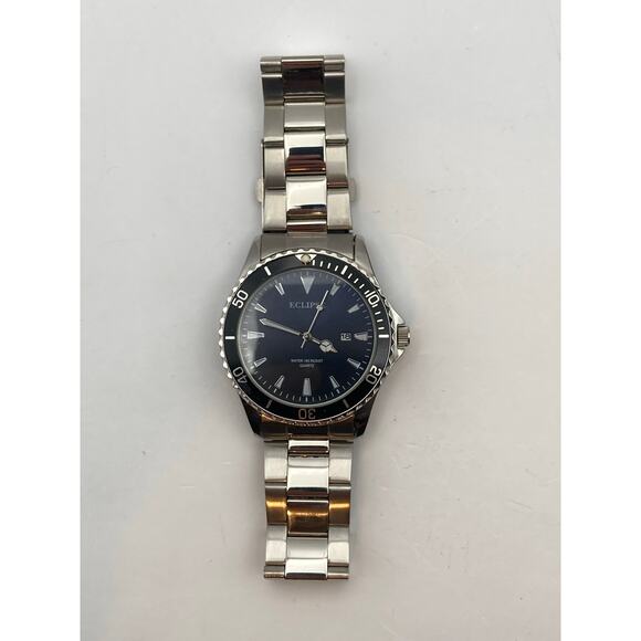 Eclipse Mens Watch 42mm - Date Indicator - WR 165ft- New Battery - Wrist 7-7.25 - Picture 5 of 7